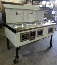 Commercial restaurant NSF 3 hole Chinese Wok Range made USA