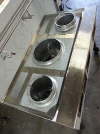 Commercial restaurant NSF 3 hole Chinese Wok Range made USA