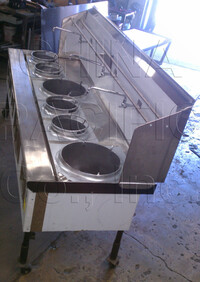 NSF 6 hole Commercial Restaurant Chinese Wok Range CWRUS-6H