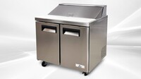 NSF Sandwich Prep Table 36 Ins Refrigerator SCL2-36-E-HC