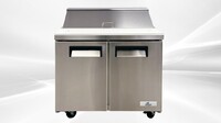 NSF Sandwich Prep Table 36 Ins Refrigerator SCL2-36-E-HC