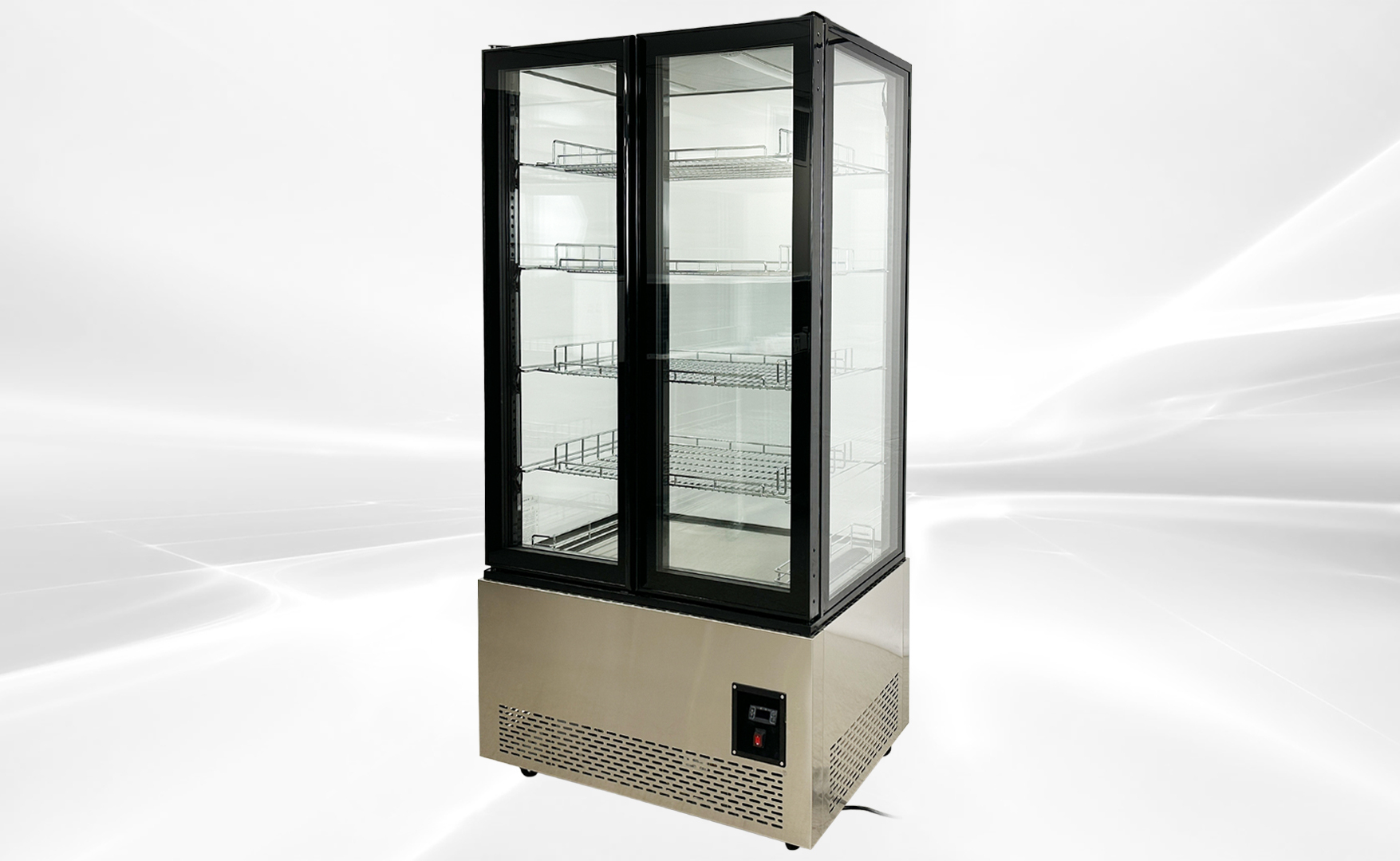 NSF 4 Sided Glass Standing Gelato Freezer Display DL-600F