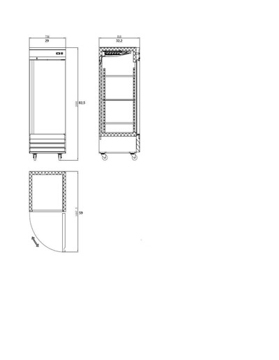 NSF restaurant One Door Refrigerator XB27R