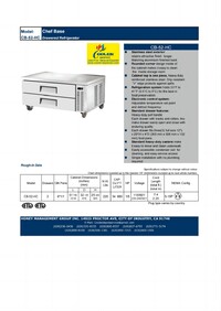 NSF stainless steel refrigerator Chefs Base CB52