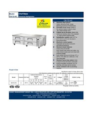 NSF Refrigerated 4 Drawers Chefs Base CB72