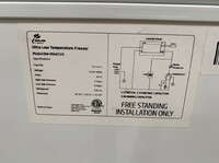 NSF 9.5 cu ft -86 Laboratory Vaccine Ultra Freezer 86w320