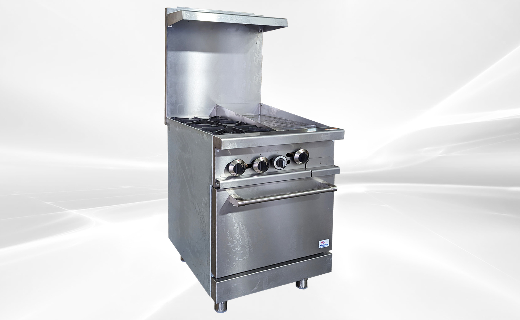 NSF 24 ins 2 top burner12 ins griddle Range oven TC-R24-12MG