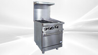 NSF 24 ins 2 top burner12 ins griddle Range oven TC-R24-12MG
