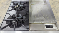 NSF 24 ins 2 top burner12 ins griddle Range oven TC-R24-12MG