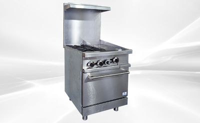 NSF 24 ins 2 top burner12 ins griddle Range oven TC-R24-12MG