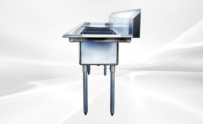 75 ins Stainless Steel 3 Compartment Sink NSF HN-C3T151512-15LR