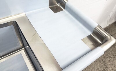 75 ins Stainless Steel 3 Compartment Sink NSF HN-C3T151512-15LR
