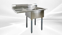 18 ins left one compartment sink NSF HN-C1T181812-18L