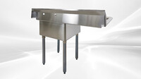 18 ins left one compartment sink NSF HN-C1T181812-18L