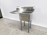 18 ins left one compartment sink NSF HN-C1T181812-18L