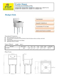 Stainless Steel Commercial Kitchen mop Utility Sink S11818B