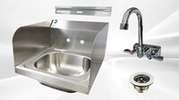 15 ins hand sink with two splashes and faucet NSF HN-HS-15-SP