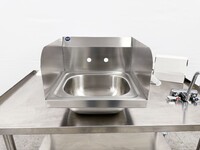 15 ins hand sink with two splashes and faucet NSF HN-HS-15-SP