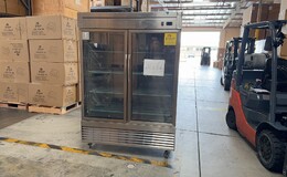 Clearance  2Glass Door Stainless Steel  Refrigerator NSF 01226