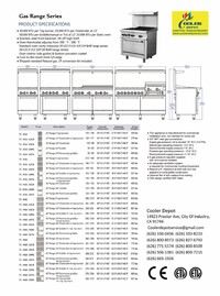 Commercial Propane and nature gas oven range NSF CD-R4-36G