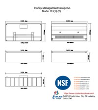 8 ft NSF Restaurant Hood And Exhaust Fan 14 HBS
