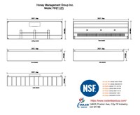 12 ft NSF Restaurant Hood And Exhaust Fan 24 HBS