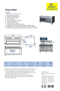 NSF 36 ins gas cheese melter broiler CD-CM36