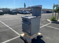 NSF 2 Burner 12 inches Charbroiler Range Oven TC-R24-12CB