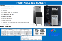 NSF 418 lb Commercial ice maker machine HZB-190F+Ice Bin