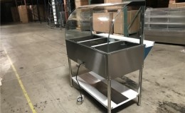 NSF 3 plate warmer steam and dry table N3