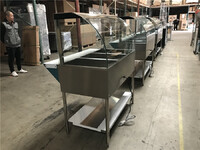 NSF 3 plate warmer steam and dry table N3
