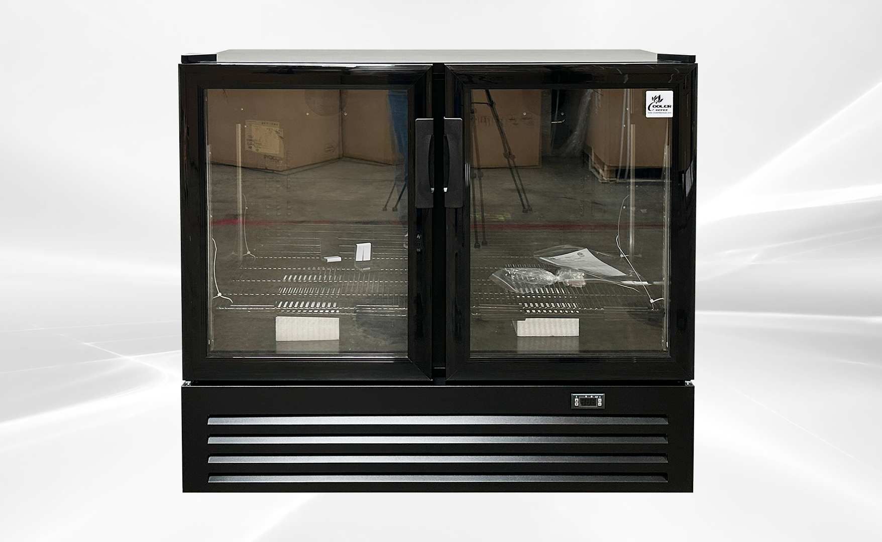 NSF ETL  Two Glass Door upright refrigerator GC320