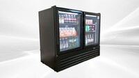 Clearance NSF Two Glass Door upright refrigerator GC320