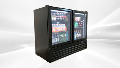 Clearance NSF Two Glass Door upright refrigerator GC320