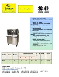 NSF 60 ins Cold table buffet hot pot display Refrigerator SCL60