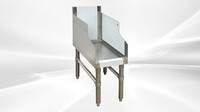 29x 12 ins Bar Stainless Steel Recessed Bar Drainboard CS-W-12