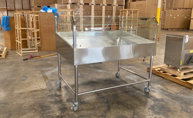 60 Seafood Display Table Ice Bin Cold Insulated Fish Meat ICT60