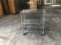 NSF 3 Tiers Wire Heavy Duty Utility Cart CJ-A1700C-SP