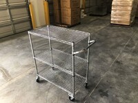 NSF 3 Tiers Wire Heavy Duty Utility Cart CJ-A1700C-SP