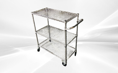 NSF 3 Tiers Wire Heavy Duty Utility Cart CJ-A1700C-SP