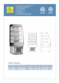 NSF 24 ins 8.8 CU FT open refrigerator display Cooler CF-250