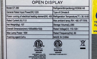 NSF 40 ins open air Merchandiser Grab Go refrigerator CF-380