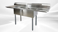 72 ins two compartment sink NSF HN-C2T181812-18LR