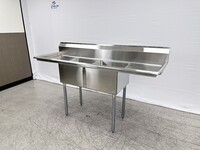 72 ins two compartment sink NSF HN-C2T181812-18LR