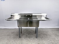 72 ins two compartment sink NSF HN-C2T181812-18LR