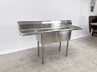 72 ins two compartment sink NSF HN-C2T181812-18LR