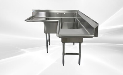 NSF Corner Sink 3 Compartment HN-CS3T181812-18LR