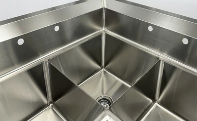 NSF Corner Sink 3 Compartment HN-CS3T181812-18LR