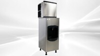 NSF 350 lbs Hotel Ice Maker Dispenser Air Cooled HD-130B+SK-365