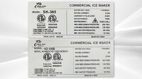 NSF 350 lbs Hotel Ice Maker Dispenser Air Cooled HD-130B+SK-365